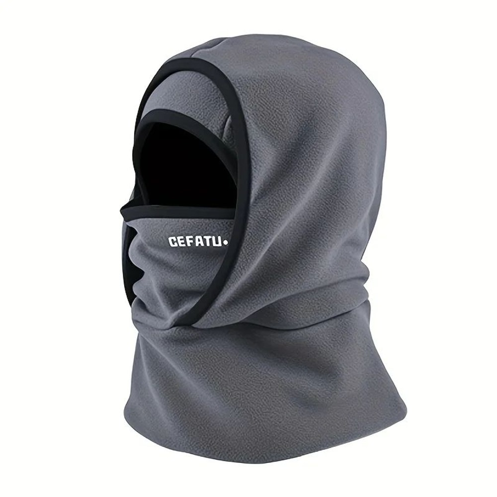 Winter TwoLayer Balaclava Hat With Integrated Head Cover Thermal Outdoor Face Neck Warmer 3