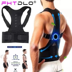 magnetic therapy posture corrector belt – adjustable shoulder & back support brace