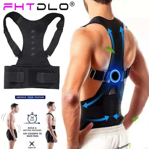 Magnetic Therapy Posture Corrector Belt – Adjustable Shoulder & Back Support Brace
