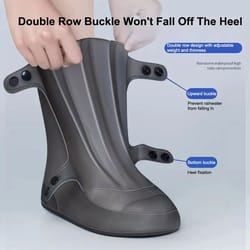 reusable waterproof pvc shoe covers – high top rain & snow boot protectors for outdoor wear