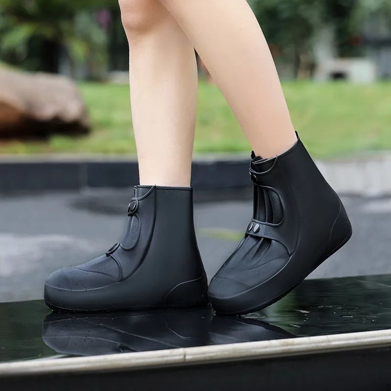 Reusable Waterproof PVC Shoe Covers High Top Rain Snow Boot Protectors For Outdoor Wear 6