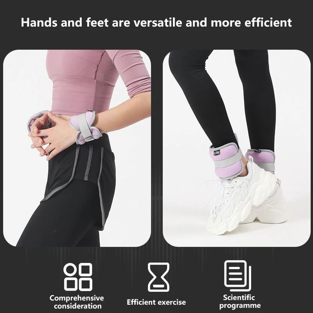 Adjustable Ankle Weights 055 Lb Pair Portable Leg Arm Strength Training Straps For Fitness Physi 1