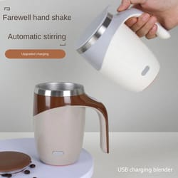 automatic self-stirring stainless steel mug – usb rechargeable electric coffee mixing thermal cup