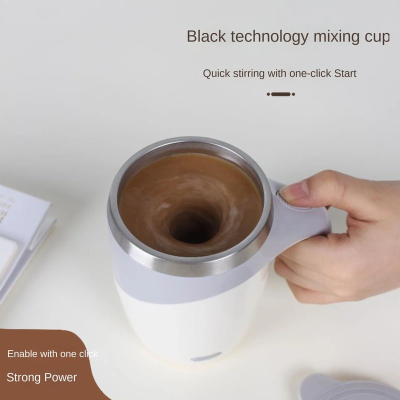 Automatic SelfStirring Stainless Steel Mug USB Rechargeable Electric Coffee Mixing Thermal Cup 1