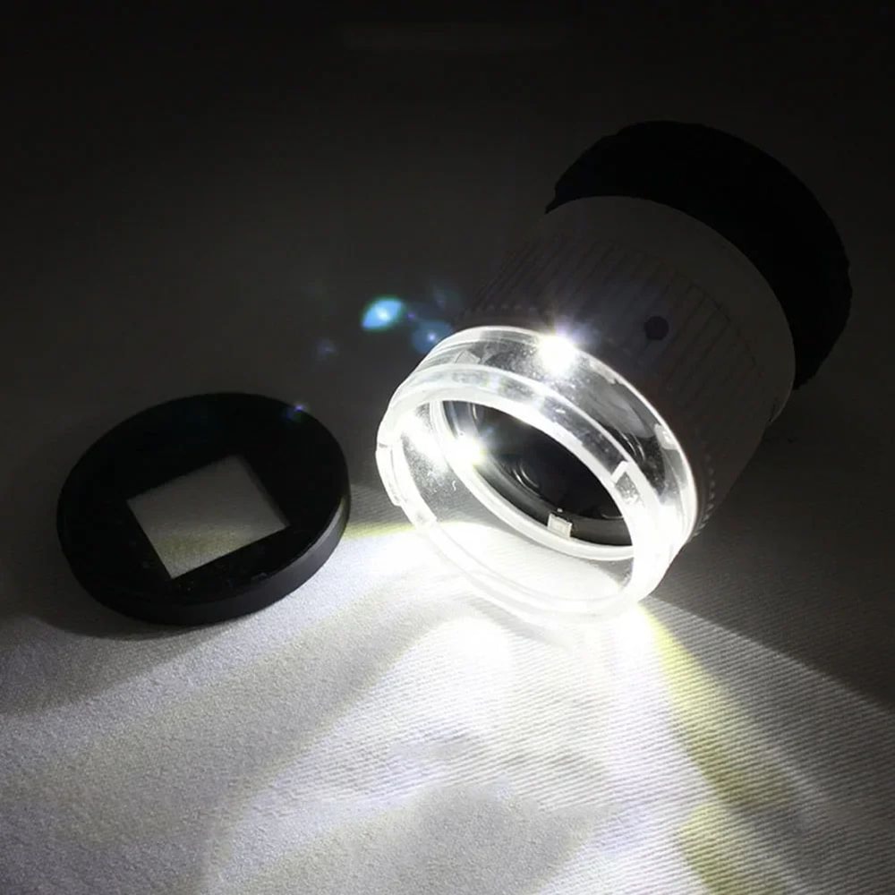 30X LED UV Handheld Jewelry Loupe Adjustable Optical Magnifying Glass For Watch Repair Currency D 1