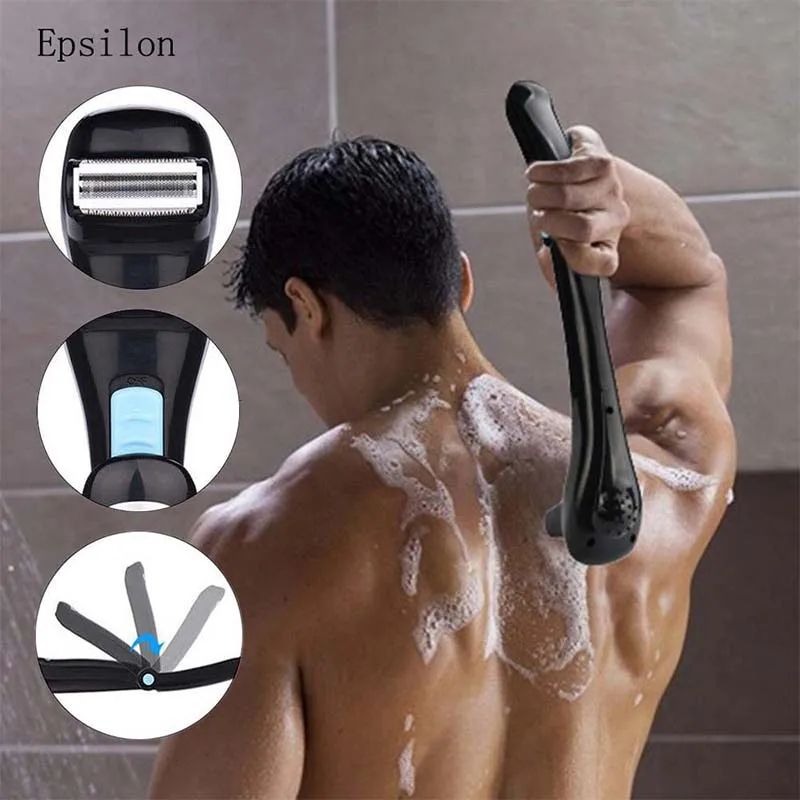 HighQuality Folding Back Shaver For Men Long Handle Body Groomer Safety Razor 0