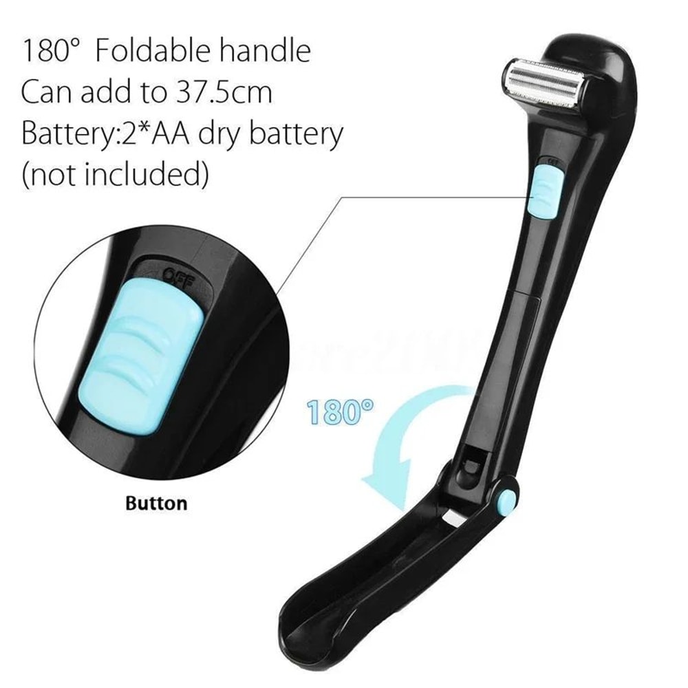 HighQuality Folding Back Shaver For Men Long Handle Body Groomer Safety Razor 3