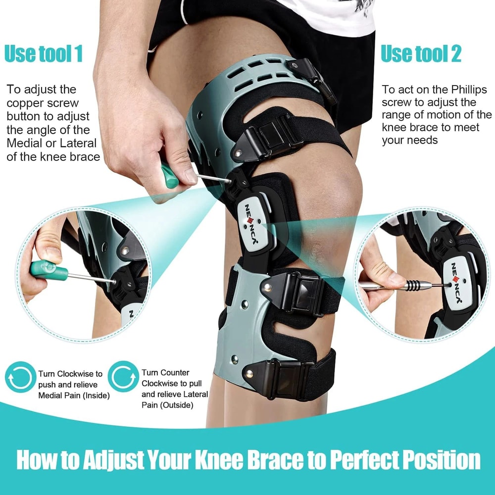 NEENCA OA Unloader Knee Brace Adjustable Support For Arthritis Osteoarthritis Cartilage Relief 2