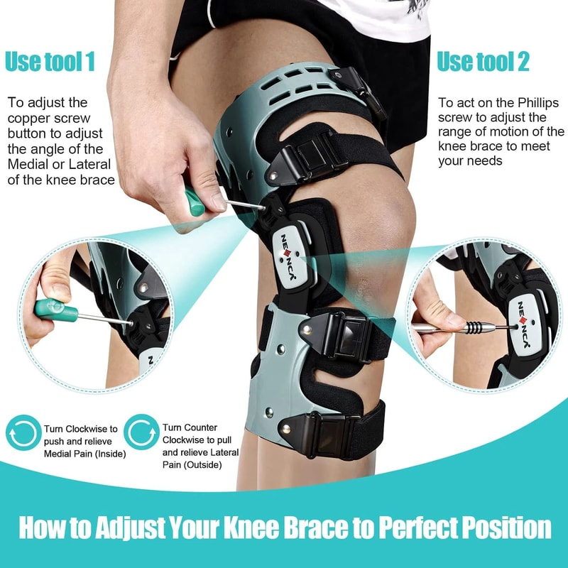 NEENCA OA Unloader Knee Brace Adjustable Support For Arthritis Osteoarthritis Cartilage Relief 2