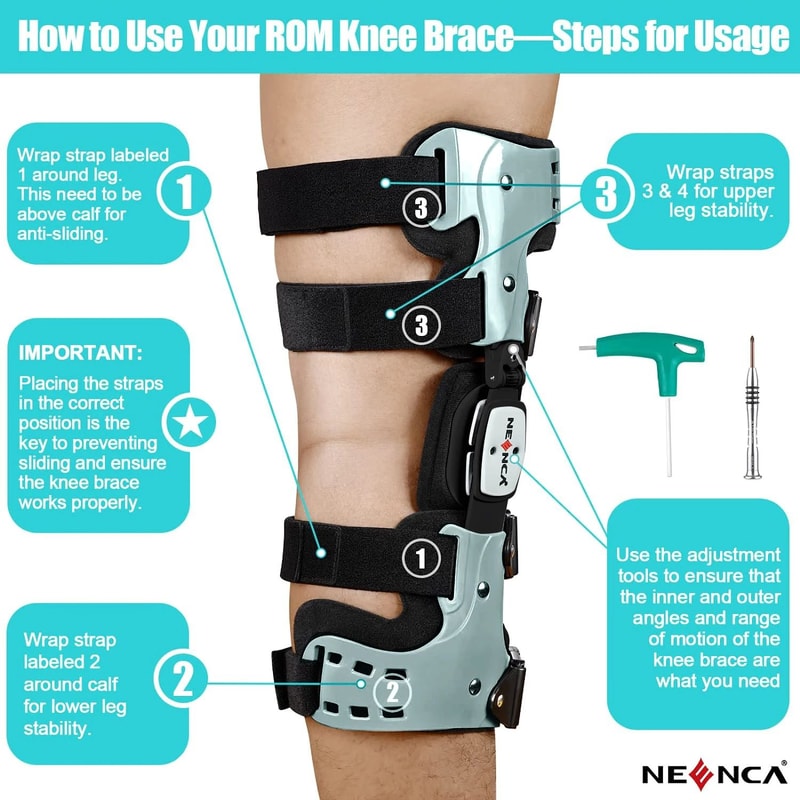 NEENCA OA Unloader Knee Brace Adjustable Support For Arthritis Osteoarthritis Cartilage Relief 3