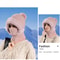 Womens Hooded Knit Balaclava Hat Winter Velvet Fluffy Ear Protection Neck Warmer 2
