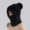 Womens Hooded Knit Balaclava Hat Winter Velvet Fluffy Ear Protection Neck Warmer 7
