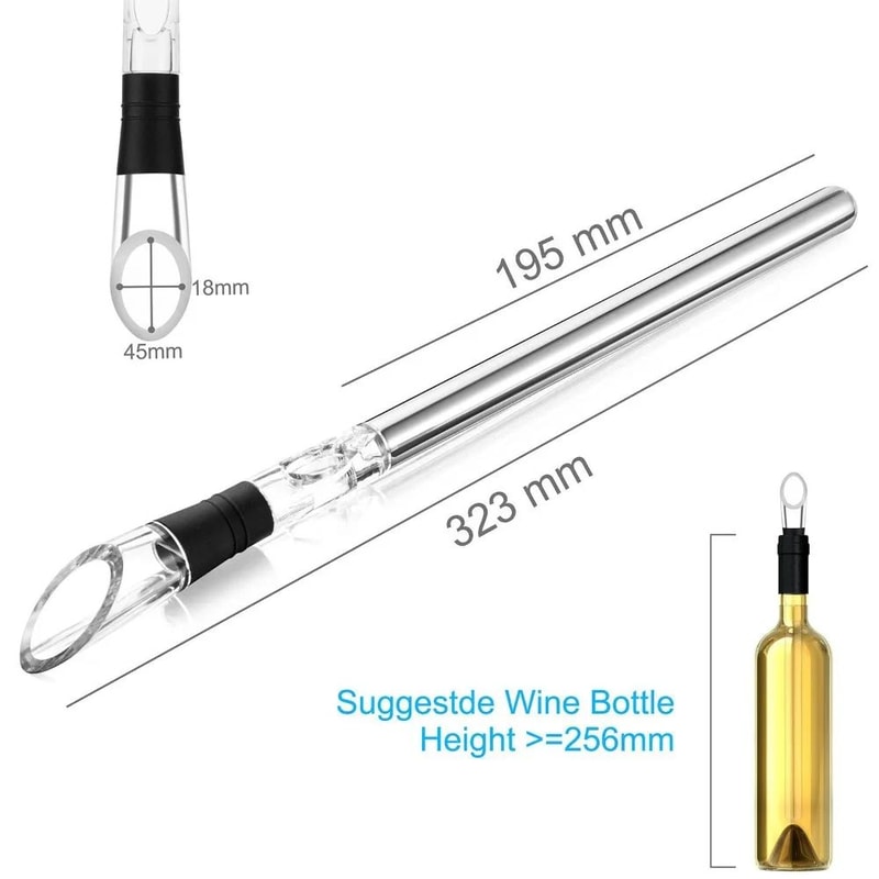 Stainless Steel Wine Cooling Stick Rapid 15Minute Bottle Chiller Without Dilution 5