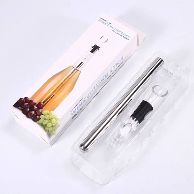 Stainless Steel Wine Cooling Stick Rapid 15Minute Bottle Chiller Without Dilution 6