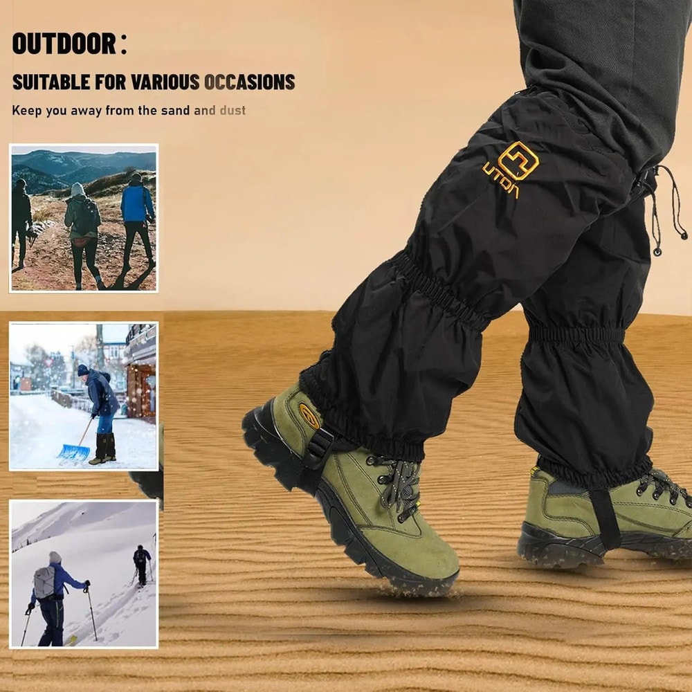 Waterproof Trail Leg Gaiters Adjustable Snow Sandproof Boot Covers For Hiking Hunting 1