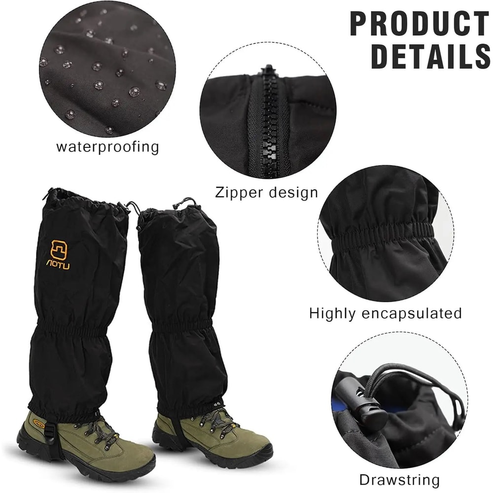 Waterproof Trail Leg Gaiters Adjustable Snow Sandproof Boot Covers For Hiking Hunting 3