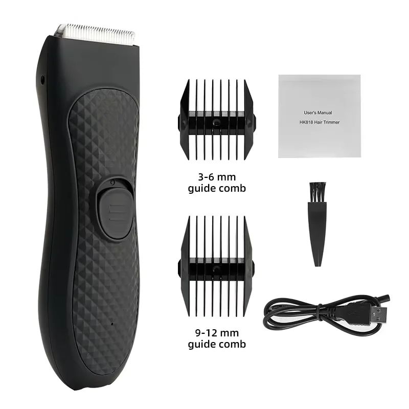 PowerGlide Pro Mens Electric Groin Hair Trimmer Waterproof Rechargeable Pubic Body Grooming Shave 6