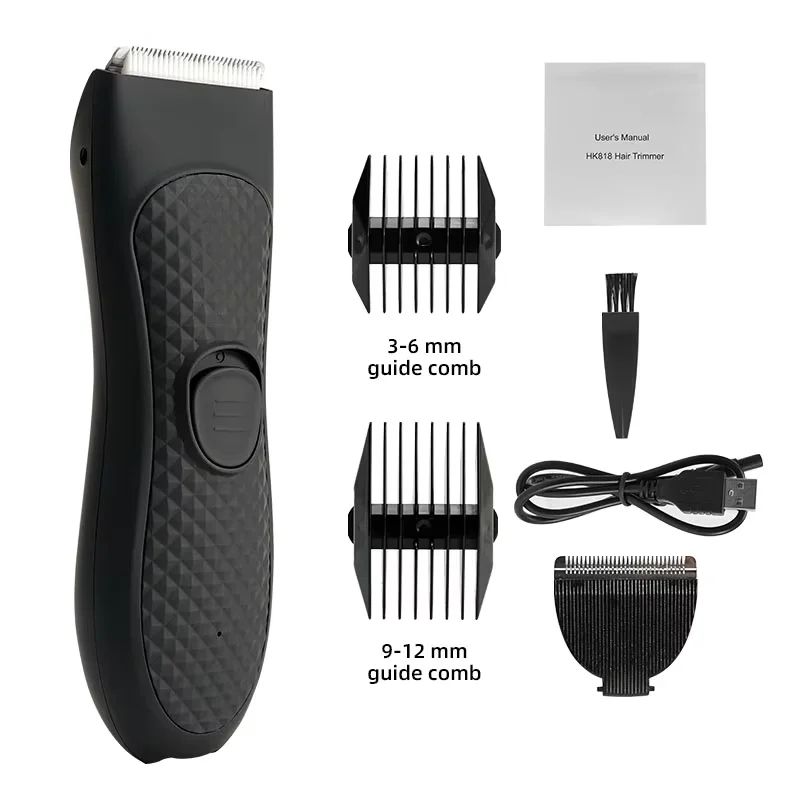 PowerGlide Pro Mens Electric Groin Hair Trimmer Waterproof Rechargeable Pubic Body Grooming Shave 7
