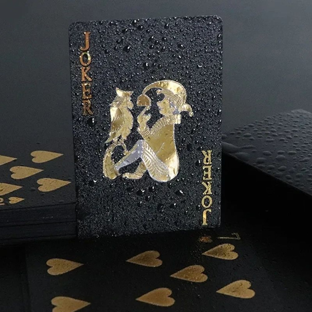 Royal Skull Waterproof Playing Cards Luxury Gold Silver Foil Poker Deck 3