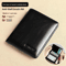 Genuine Leather Men Wallet RFID AntiTheft Trifold With ID Window 12