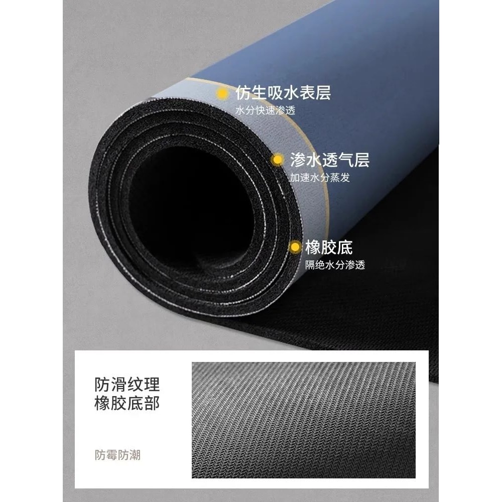 AquaStone QuickDry Diatomite Bath Mat Absorbent AntiSlip Bathroom Floor Rug 3