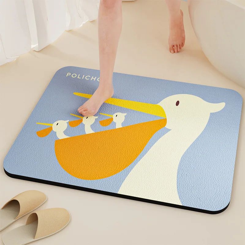 AquaStone QuickDry Diatomite Bath Mat Absorbent AntiSlip Bathroom Floor Rug 16