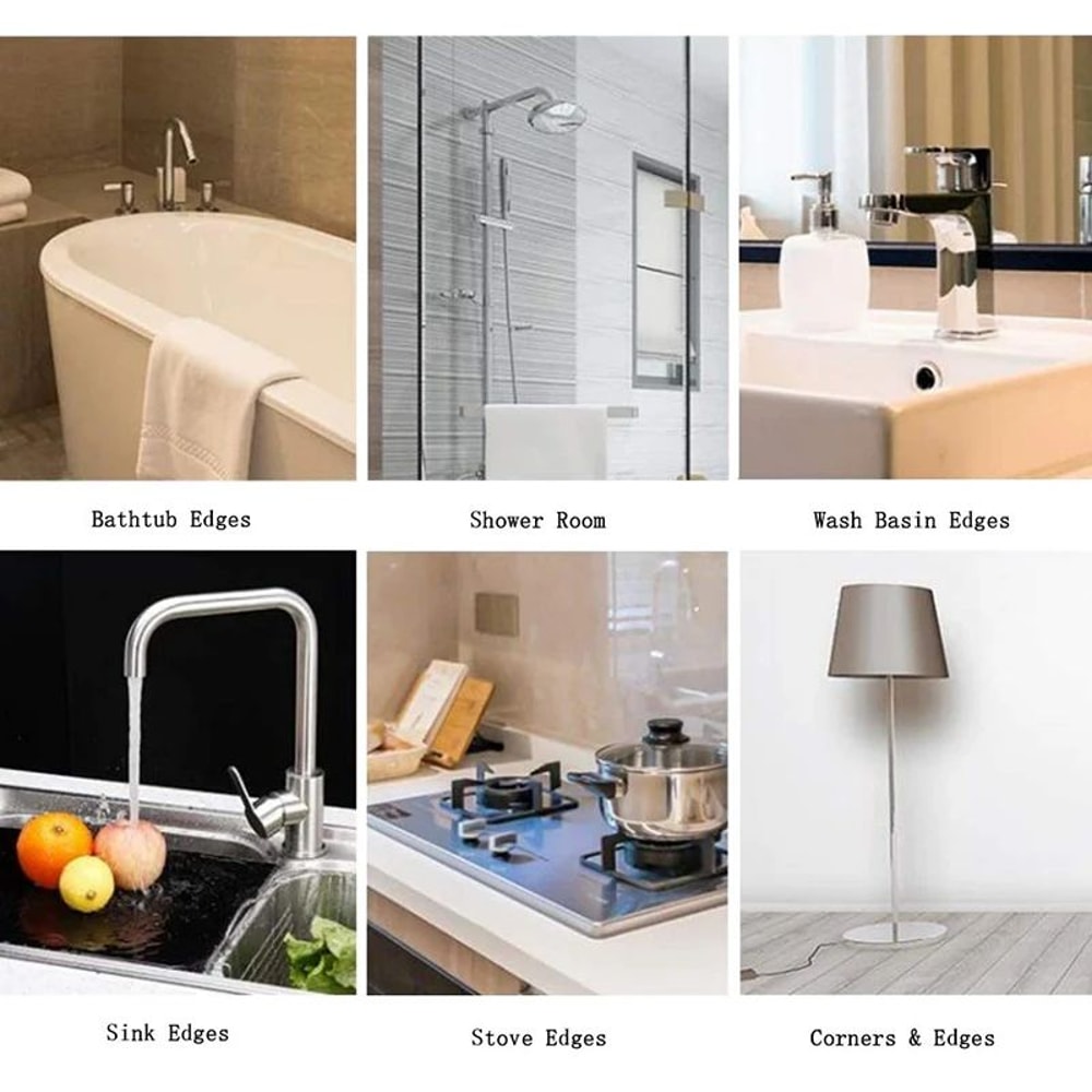 SealGuard Clear Waterproof Caulking Tape Transparent SelfAdhesive Gap Sealing Strip For Kitchen B 4