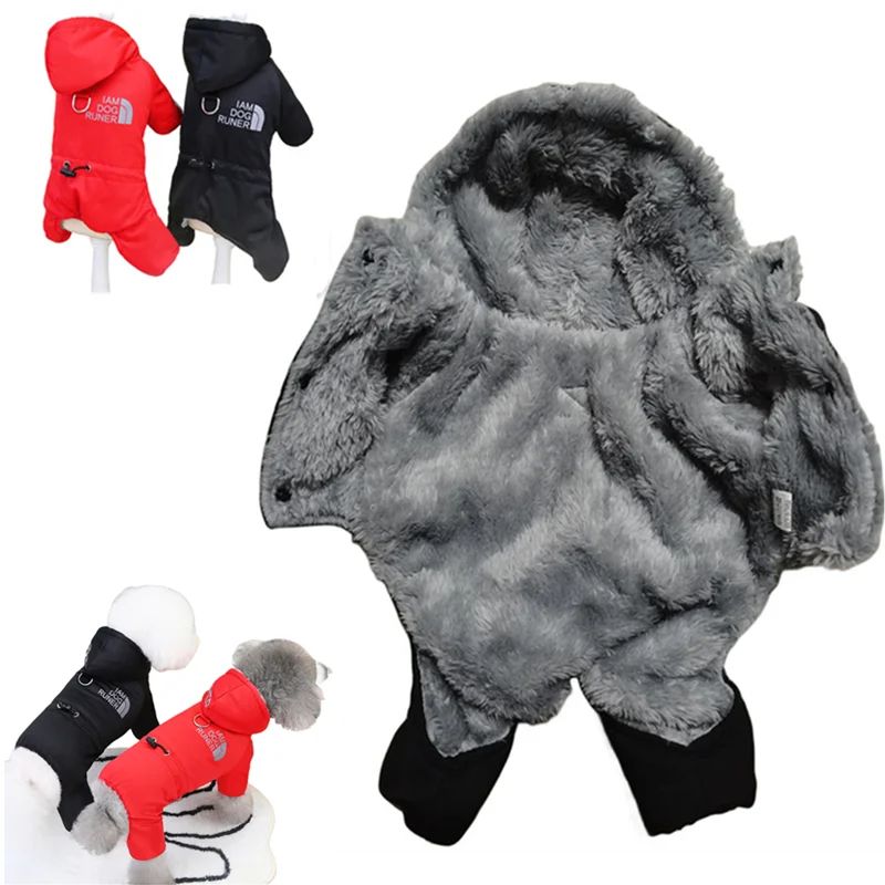 FrostPaws Thicken Waterproof Dog Jumpsuit Warm Winter Hoodie Coat For Small Dogs 1