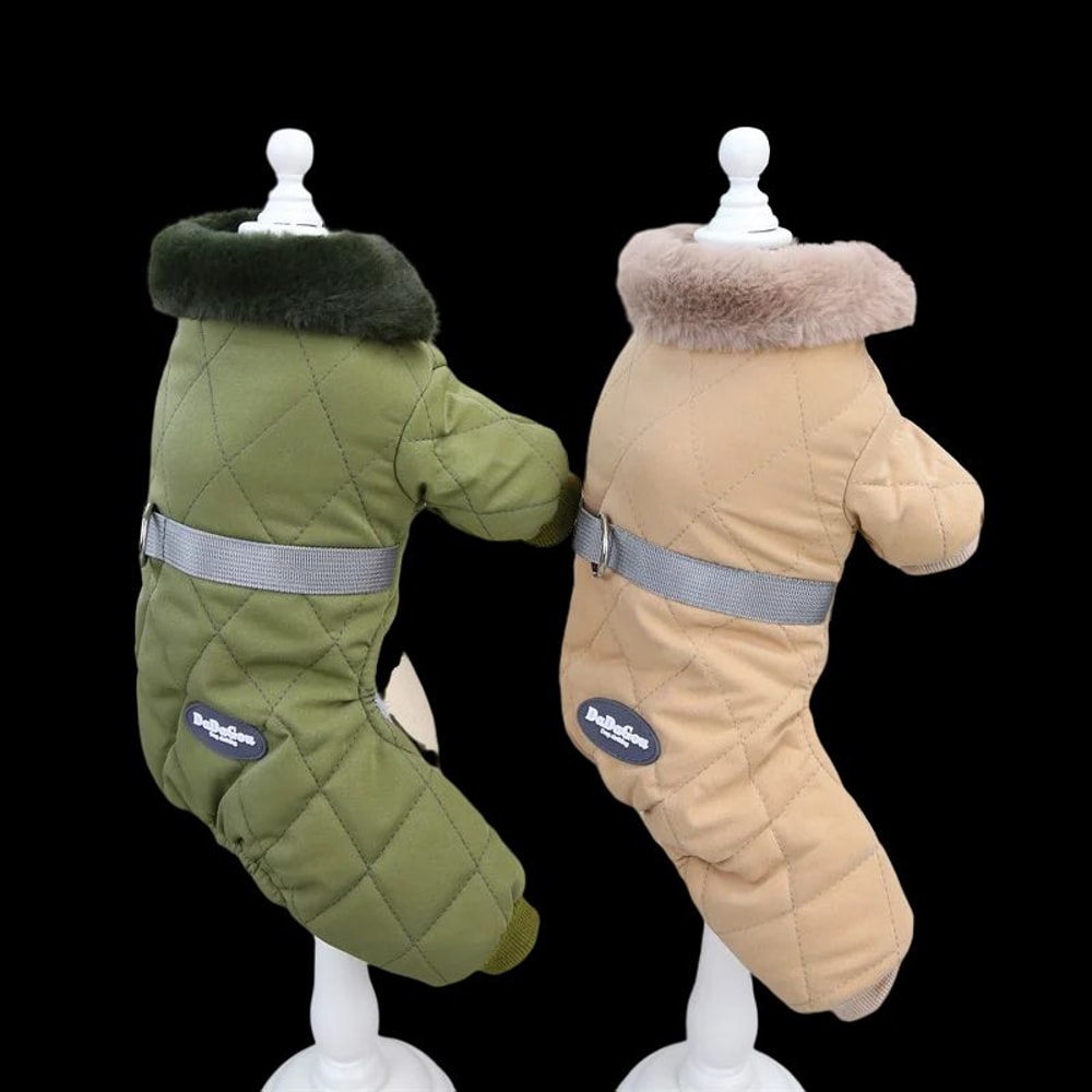 FrostPaws Thicken Waterproof Dog Jumpsuit Warm Winter Hoodie Coat For Small Dogs 4