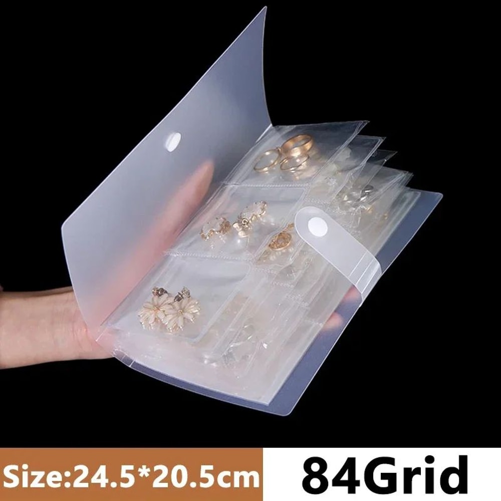 ClearView AntiOxidation Jewelry Storage Album Organizer Book With Zipper Transparent Necklace Brac 7