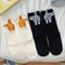 ALLTOOALL Cute 3D Cat Ball MidCalf Socks Korean Style Funny Womens Crew Socks 4