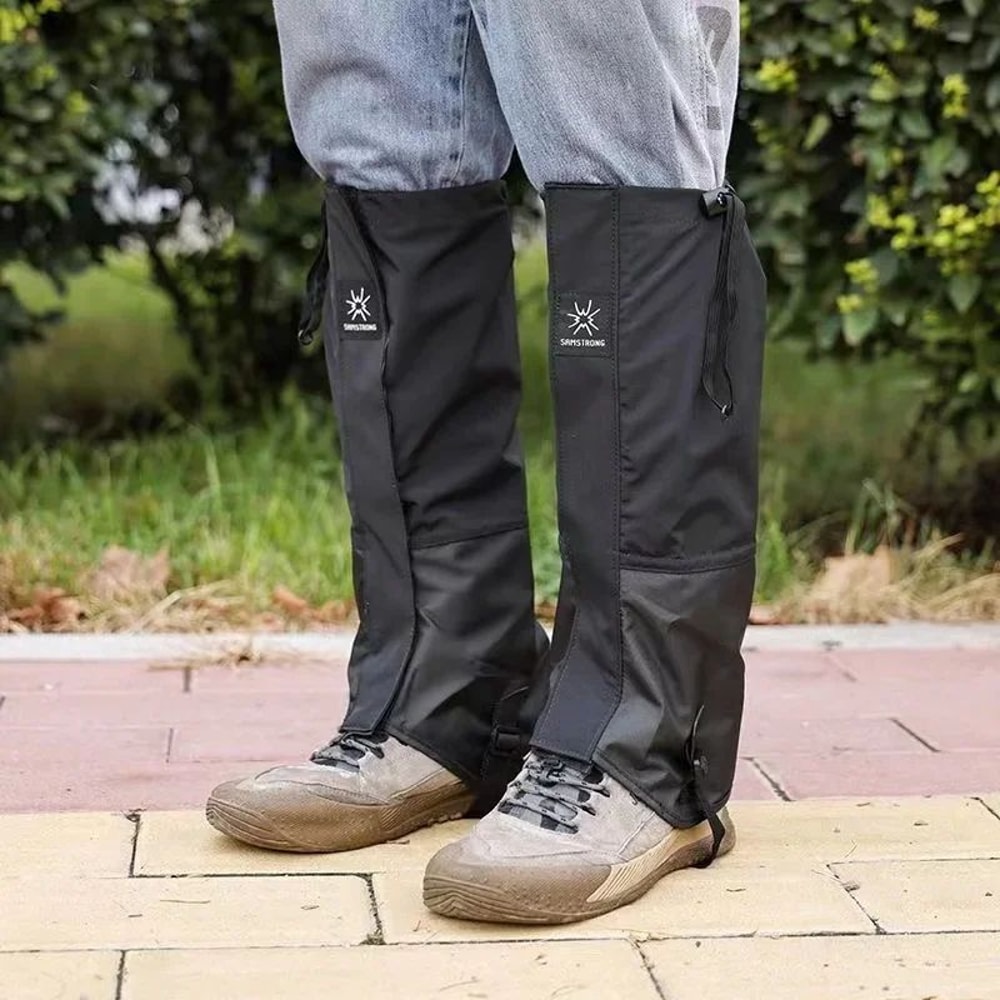 Waterproof Oxford Long Tube Leg Gaiters Reusable Rain Snow Pants Covers For Hiking Skiing Cyclin 3