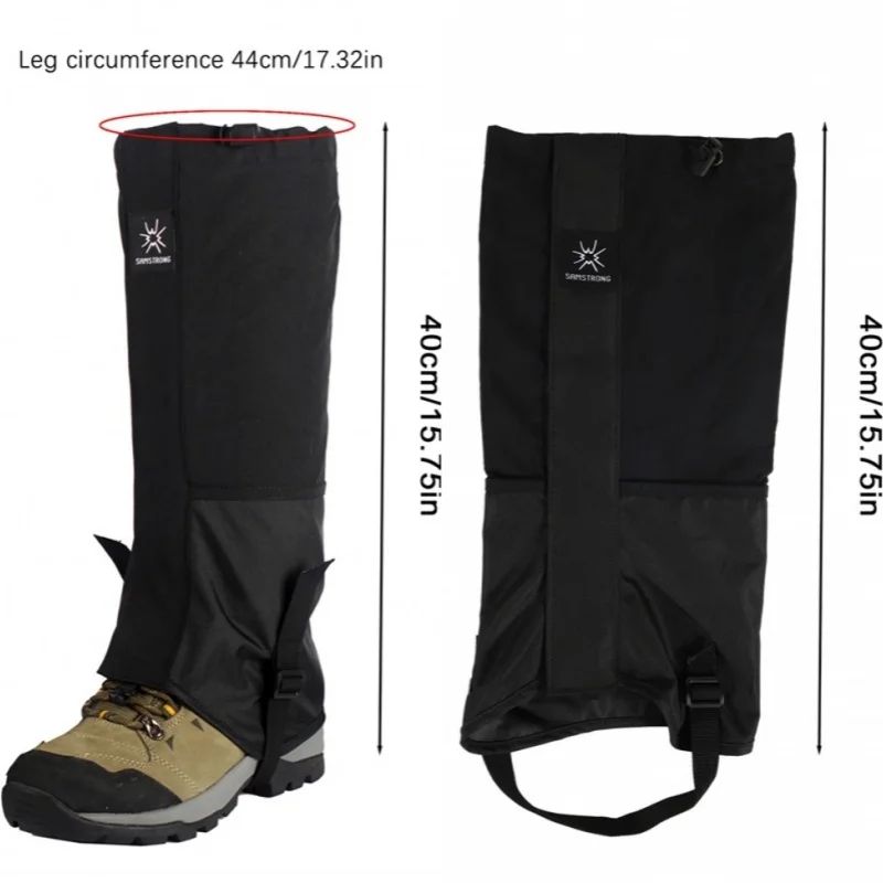 Waterproof Oxford Long Tube Leg Gaiters Reusable Rain Snow Pants Covers For Hiking Skiing Cyclin 4
