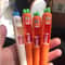 4pcs MultiExpression Radish Gel Pens Cute Black Ink Novelty Stationery For Easter Gifts Party Fav 0