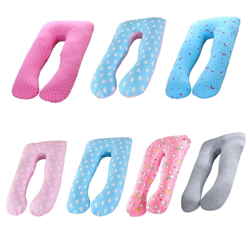 UShape Maternity Pillow Case Pure Cotton Multifunction Pregnancy Body Pillow Cover 276 X 512 In 4