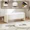 Modern Lamb Fleece Storage Ottoman Bench 47in Upholstered Bedroom Living Room Storage Seat 4