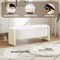 Modern Lamb Fleece Storage Ottoman Bench 47in Upholstered Bedroom Living Room Storage Seat 4