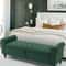 63in Tufted Storage Ottoman Bench Upholstered EndofBed Bench With Hidden Storage Rolled Arms 0