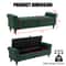 63in Tufted Storage Ottoman Bench Upholstered EndofBed Bench With Hidden Storage Rolled Arms 3