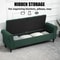 63in Tufted Storage Ottoman Bench Upholstered EndofBed Bench With Hidden Storage Rolled Arms 4