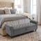 63in Tufted Storage Ottoman Bench Upholstered EndofBed Bench With Hidden Storage Rolled Arms 6