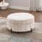 Wavesloop Velvet Pumpkin Round Storage Ottoman Channel Tufted Upholstered Stool With Reversible Li 7