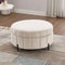Wavesloop Velvet Pumpkin Round Storage Ottoman Channel Tufted Upholstered Stool With Reversible Li 7