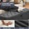 518in Dark Gray Linen Storage Ottoman Bench Large Upholstered Rectangular Seat With Safety Hinges 4