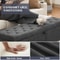 518in Dark Gray Linen Storage Ottoman Bench Large Upholstered Rectangular Seat With Safety Hinges 4