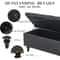 518in Dark Gray Linen Storage Ottoman Bench Large Upholstered Rectangular Seat With Safety Hinges 5