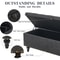 518in Dark Gray Linen Storage Ottoman Bench Large Upholstered Rectangular Seat With Safety Hinges 5