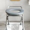 Foldable Stainless Steel Bedside Commode Chair Portable Toilet Chair For Elderly Pregnant Women 1