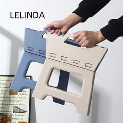 portable folding shower stool – waterproof plastic travel footstool for bathroom, kitchen & living room