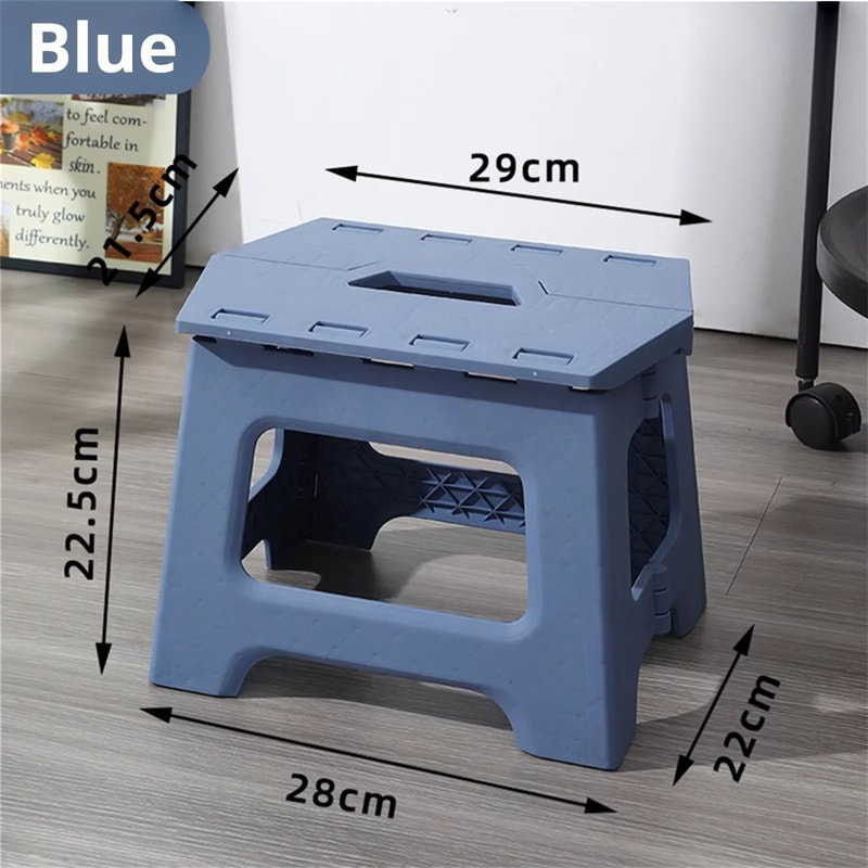 Portable Folding Shower Stool Waterproof Plastic Travel Footstool For Bathroom Kitchen Living Roo 8
